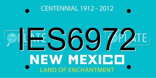 IES6972 New Mexico License Plate