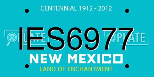 IES6977 New Mexico License Plate