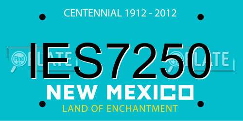 IES7250 New Mexico License Plate