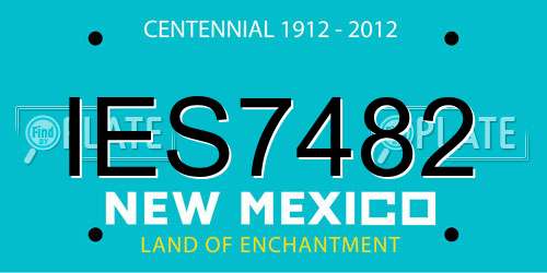 IES7482 New Mexico License Plate