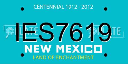IES7619 New Mexico License Plate