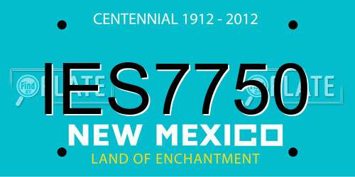 IES7750 New Mexico License Plate