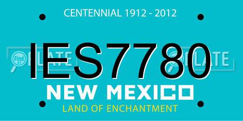 IES7780 New Mexico License Plate