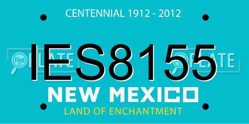 IES8155 New Mexico License Plate