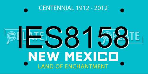 IES8158 New Mexico License Plate