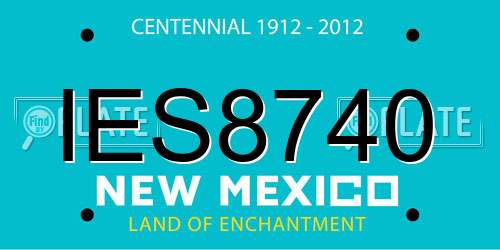 IES8740 New Mexico License Plate
