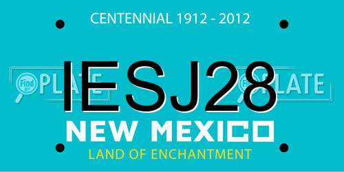 IESJ28 New Mexico License Plate