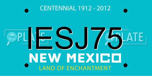 IESJ75 New Mexico License Plate