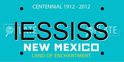 IESSISS New Mexico License Plate
