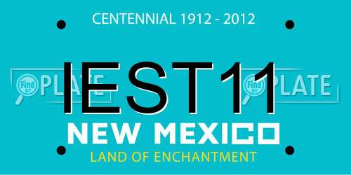 IEST11 New Mexico License Plate
