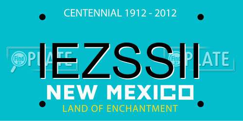 IEZSSII New Mexico License Plate