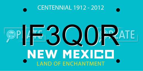 IF3Q0R New Mexico License Plate