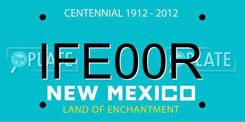 IFE00R New Mexico License Plate
