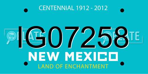 IG07258 New Mexico License Plate