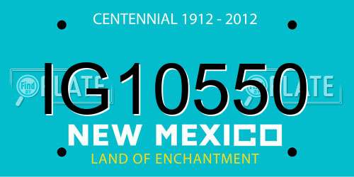 IG10550 New Mexico License Plate