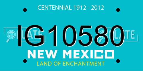 IG10580 New Mexico License Plate
