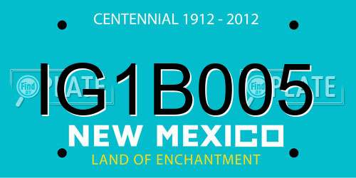 IG1B005 New Mexico License Plate