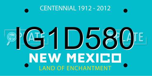 IG1D580 New Mexico License Plate