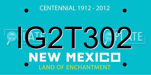 IG2T302 New Mexico License Plate