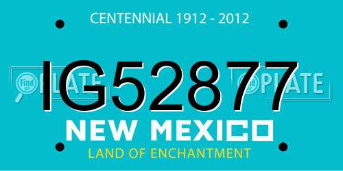 IG52877 New Mexico License Plate