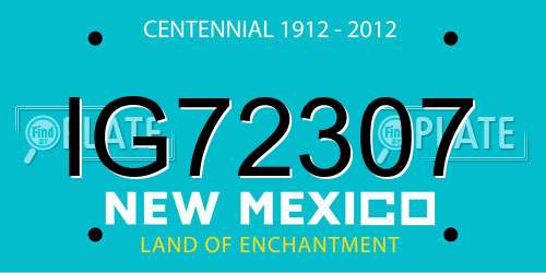 IG72307 New Mexico License Plate