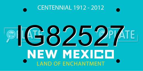 IG82527 New Mexico License Plate