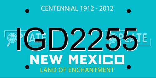 IGD2255 New Mexico License Plate
