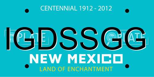 IGDSSGG New Mexico License Plate