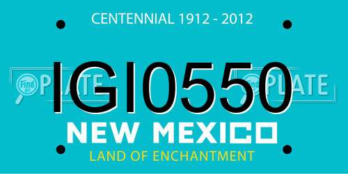 IGI0550 New Mexico License Plate