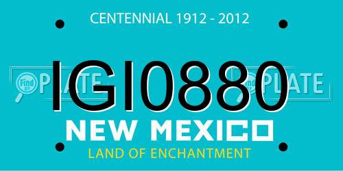 IGI0880 New Mexico License Plate
