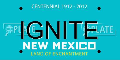 IGNITE New Mexico License Plate