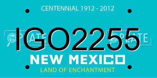 IGO2255 New Mexico License Plate