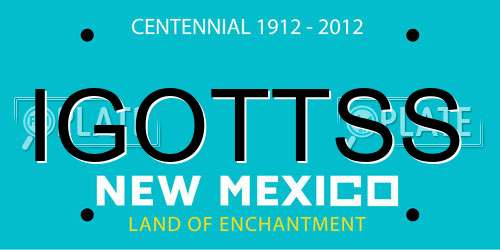 IGOTTSS New Mexico License Plate