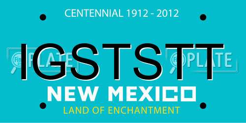 IGSTSTT New Mexico License Plate