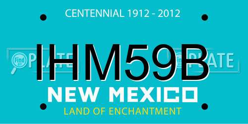 IHM59B New Mexico License Plate