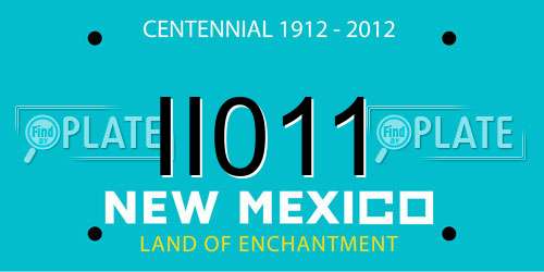 II011 New Mexico License Plate