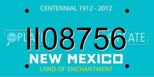 II08756 New Mexico License Plate
