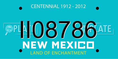 II08786 New Mexico License Plate