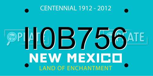 II0B756 New Mexico License Plate