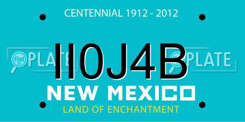II0J4B New Mexico License Plate