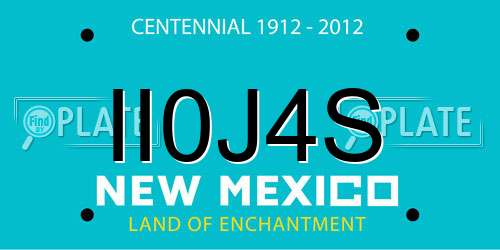 II0J4S New Mexico License Plate