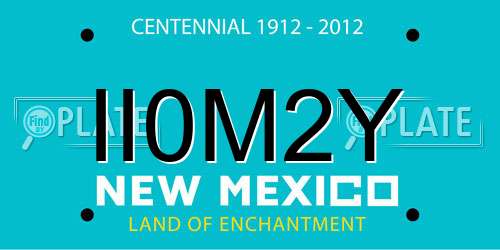 II0M2Y New Mexico License Plate