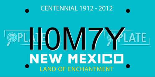 II0M7Y New Mexico License Plate