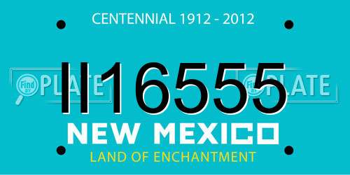 II16555 New Mexico License Plate