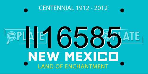 II16585 New Mexico License Plate