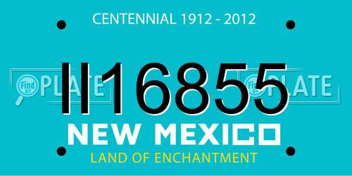 II16855 New Mexico License Plate