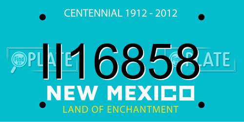 II16858 New Mexico License Plate