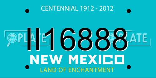 II16888 New Mexico License Plate
