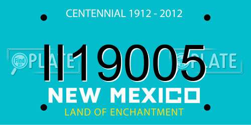 II19005 New Mexico License Plate