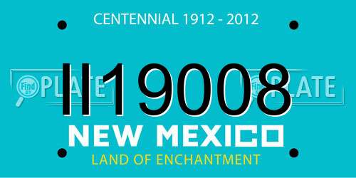 II19008 New Mexico License Plate